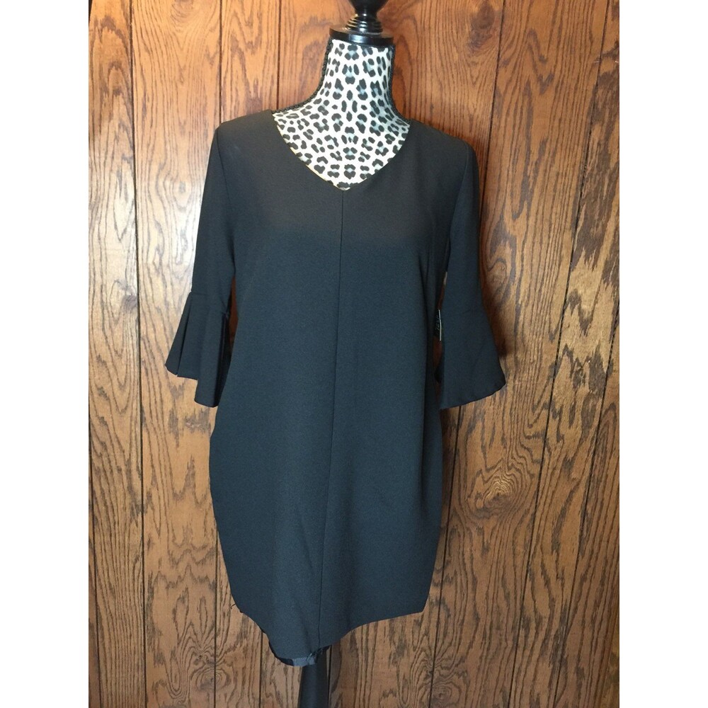 Simply Styled Black Dress Bell Sleeves Small